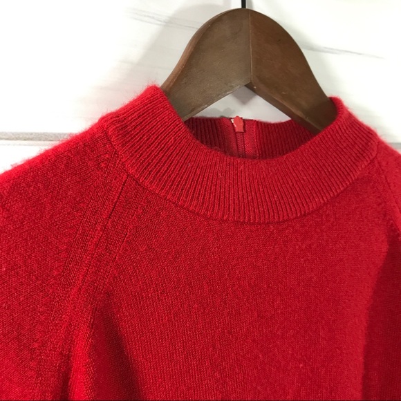 Super Soft Fine Knit Faux Cashmere Fall Winter Long Sleeve Red Crew Neck… - Picture 4 of 8